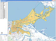 New Orleans  Wall Map Basic Style